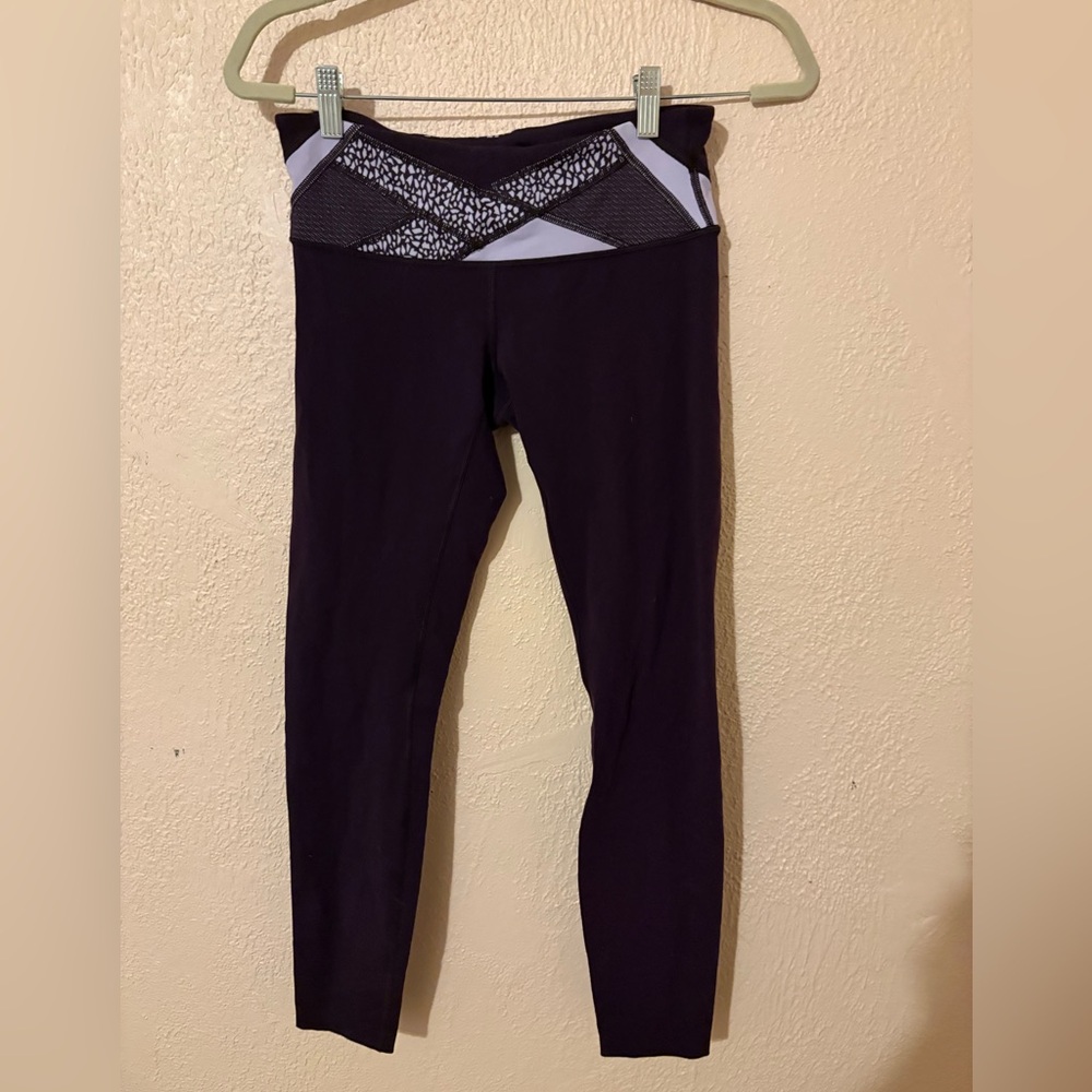 Lululemon purple wunder under leggings